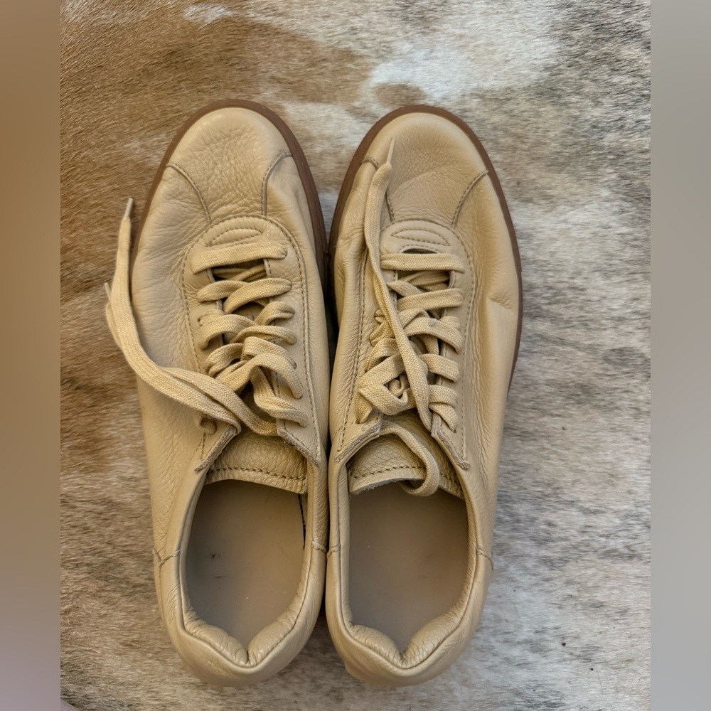 Aquatalia sofia waterproof leather sneaker in tan